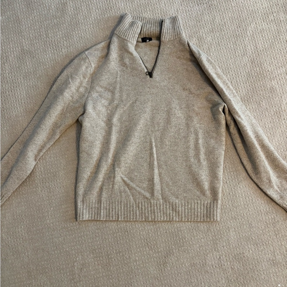 J. Crew Tan Quarter-Zip Sweater